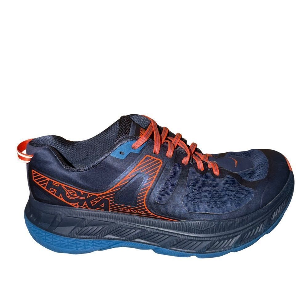 Hoka Men's Stinson Atr 5 Navy and Orange Athletic Shoes size 11